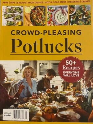 CROWD-PLEASING POTLUCKS 50+ recipes HOT & COLD SIDES desserts DRINKS apps SALADS - Image 1 of 4
