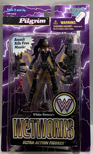 Todd McFarlane Wetworks Pilgrim Action Figure 1996 Woman Guns Sealed  - Picture 1 of 3