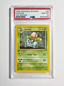 PSA 10 Gem Mint 1st Edition Ivysaur 1999 Pokemon Base Set SPANISH #30 - Picture 1 of 2