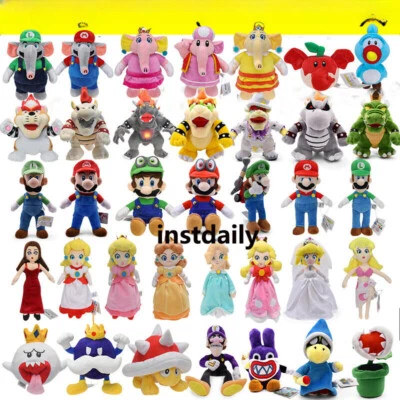 Anime Super Mario Bros Plush Toys Soft Stuffed Doll Kids Birthday Xmas Gifts UK - Image 1 of 4