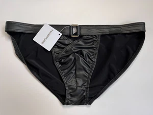 Manstore Triangle Tanga M2318 Gr. M Lederimitat NEU UVP: 49,95€ schwarz - Picture 1 of 2