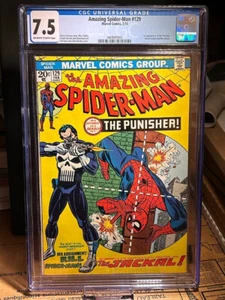 Amazing Spider-Man #129 CGC 7.5, 1° App Frank Castle Punisher!!!, OW/WP - Foto 1 di 4