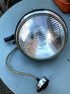 Vintage original Lucas plug & socket SS700 chrome headlamp for Triumph Goldstar - Bild 1 von 11