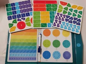 Magnetic Fraction Learning Game Math Toys 102 Pcs Magnetic Fraction Tiles & Pen - Picture 1 of 7