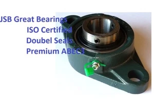 UCFL206-18 double seal oval flange bearing 1-1/8 bore UCFL206 - Picture 1 of 4