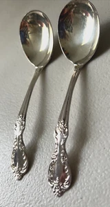 Wm Rogers Mfg Co. Extra Teller Original 1954 Set 2 Zuckerlöffel 5,5" Floral - Bild 1 von 8