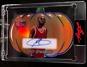 2025 Leaf Metal Halloween #P-JS1 JERRY STACKHOUSE Pumpkin Auto 01/13 - Picture 1 of 2