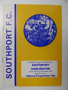 SOUTHPORT v DARLINGTON | 1977/1978 | DIV. 4 | 27 MAR 1978 | UK FREEPOST - Picture 1 of 3
