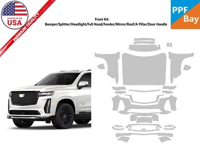 For Cadillac Escalade V-Series 2023-2024 Front Paint Protection Film PreCut PPF - Image 1 of 4