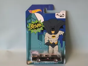 Hot Wheels 1966 TV Series Batmobile Black Body 1/64th Toy USA Pack 80mm Grey Int - Picture 1 of 3