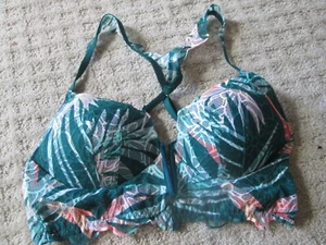 Sujetador Victoria’s Secret ROSA FECHA Pushup Hawaiano Floral Verde Talla Pequeña ¿NUEVO SIN ETIQUETAS? - Imagen 1 de 2