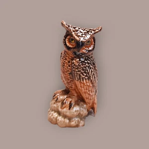 Estatuilla en miniatura NORTHERN ROSE Gran Búho Cornudo Porcelana Nueva ENVÍO GRATUITO R192 - Imagen 1 de 6