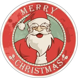 Christmas Santa Cake Toppers Edible Icing Wafer Decor Merry Xmas Festive Party - Picture 1 of 10
