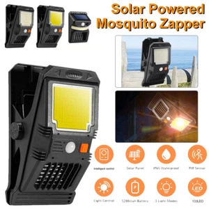 Solar LED Mosquito Killer Zapper UV Light Outdoor Electric Insect Fly Trap Lamp - Picture 1 of 19