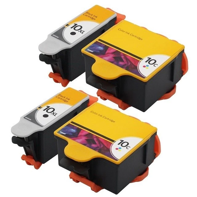 4PK 2Set High-Yield Ink For Kodak 10 XL 10C ESP 3250 5100 5250 5300 5500 3, 5, 7 - Image 1 of 1