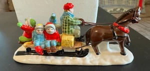 Department Dept 56 Snow Village Hayride 51179 Christmas Horse Sleigh Sled - Used - Picture 1 of 7