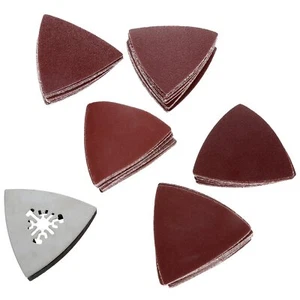 100PCS Rotary Polishing Sanding Paper 80mm Triangular Sanding Pad for Power - Picture 1 of 12