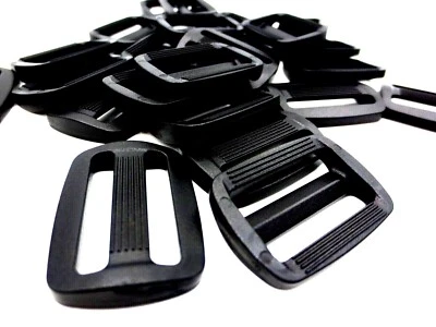 Se adapta a correas de correa ancha de 1,5", 38 mm, ajuste deslizante de 3 barras ¡Durable! Plástico negro Foto 1 de 4