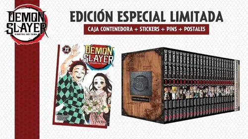 Demon Slayer Completo Box Set 1 al 23  +CAJA +STICKERS +PINS Kimetsu. En ESPAÑOL - Image 1 of 4