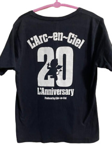 T-shirt live L'Arc en Ciel 20th Anniversary taille M bande noire articles du Japon