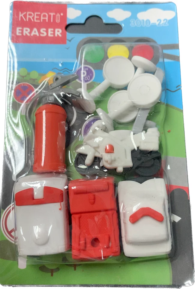5set Kreati Fancy Eraser Rescue Unit | Resceu Print Design | Stationery Kids - Image 1 of 4
