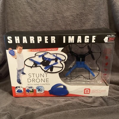 NIB Sharper Image Single Hand Controlled Stunt Drone Rechargeable LED Lights - Image 1 of 4