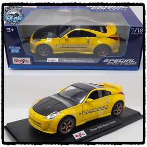 Maisto 1:18 Scale Nissan 350Z Nismo Custom in Yellow Diecast Model Car - Picture 1 of 7