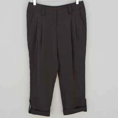 BCBGenetation Pleated Front Cropped Tapered Leg Pants Women's Size 4 - Image 1 of 4