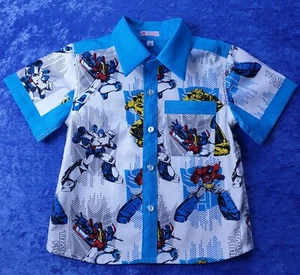 Handmade/Boys Tops/Kid Shirts/Transformers/Party Shirt/Casual/Formal/Size 4/New - Picture 1 of 8