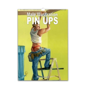 Male Pinups, Gay, Camp 2025/26 Wall Calendar Personalised choose start month - Picture 1 of 2