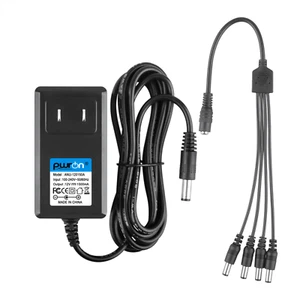 PwrON DC 12V 1500mA AC Adapter + 4 Way Splitter For Zmodo PS-115 4 Channel CCTV - Picture 1 of 5