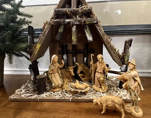 Große Vintage Fontanini Krippe Starterset 54000 mit Stall - Bild 1 von 19