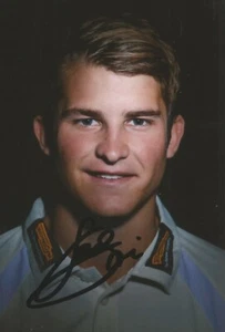 WARWICKSHIRE CRICKET: SAM HAIN SIGNED 6x4 PORTRAIT PHOTO+COA - Picture 1 of 1