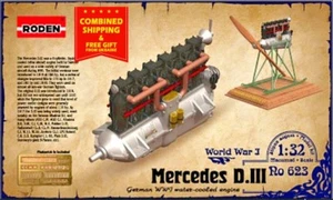 Roden 623 - 1/32 - Motor Mercedes D.III 160 h.p. Aviones Allbatros D.I Primera Guerra Mundial - Imagen 1 de 12