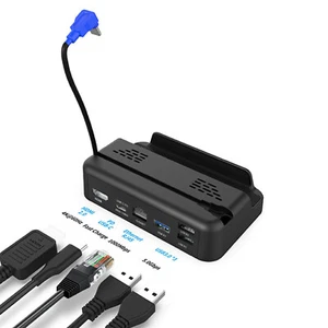 HDMI USB3.0 Charging Hub Docking Station for Steam Deck TV Docking Stand Black - Picture 1 of 7