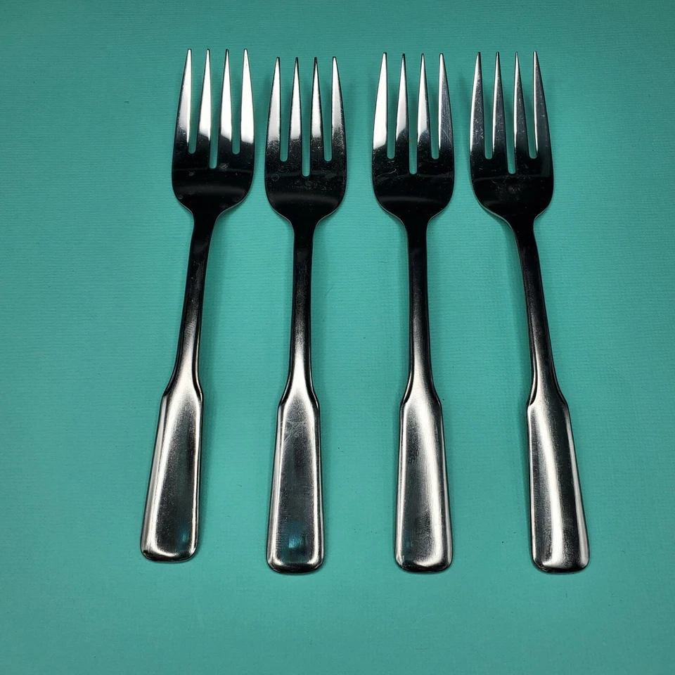  Juego de 4 tenedores de ensalada de amistad de acero inoxidable Oneida Foto 1 de 1