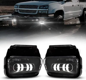 LED Fog Lights Compatible for 2003 2004 2005 2006 Chevy Silverado 1500/1500HD/2 - Picture 1 of 7