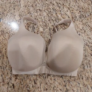 CACIQUE leicht gefütterter Vollbesatz BH Gr. 34I beige UW Adj breiter Komfortträger - Bild 1 von 16