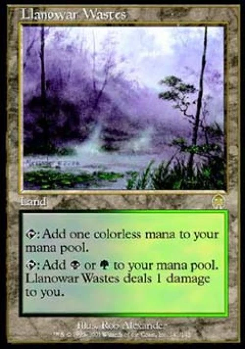Llanowar Wastes -Foil Medium Play MTG Apocalypse - Image 1 of 1