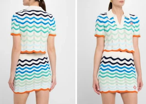 Casablanca gewellter Multi Häkelrock Größe M Farbe mehrfarbig Neu mit Etikett UVP $ 585 - Bild 1 von 6