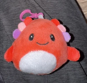 "Llavero con clip de axolotl de felpa de 3"" para llaves o bolsas niños lindo" - Imagen 1 de 1