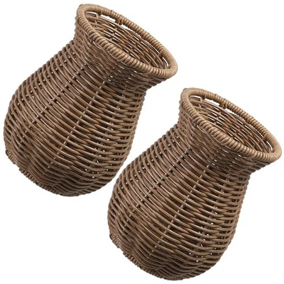  Jarrón moderno de piso alto 2 piezas jarrones decorativos para el hogar estilo país Foto 1 de 4