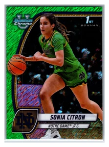 2024-25 Bowman University cromo - Sonia Citron #64 refractor brillante verde (RC) - Imagen 1 de 2