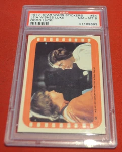 1977 Topps STAR WARS Princess Leia Luke | PSA 8 NM-MT; Sticker #54 High End! - Picture 1 of 1