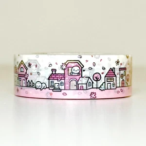 NEW TCMC The Coffee Monsterz Co A Blossoming Neighborhood 15mm Washi Tape Roll - Picture 1 of 2