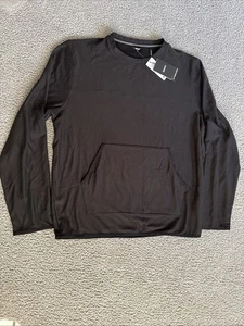 DKNY Sweatshirt Herren Gr. L Large Schwarz Bestickt Rundhals Neu - Bild 1 von 11