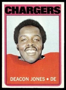 Topps Deacon Jones 1972 Los Angeles Chargers #209 A19 - Imagen 1 de 2