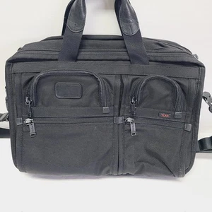 TUMI Alpha Compact Briefcase BAG + Large Screen Laptop Sleeve Travel + Strap - Picture 1 of 15