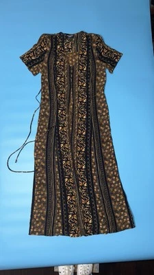 Vestido para mujer Saint Tropez West 12 boho floral midi azul marino dorado EE. UU. Foto 1 de 4