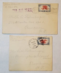 1938 U.S. Postage Air Mail Eagle 5 Cent Blue Stamp w/ Letters Vintage Rare - Picture 1 of 3